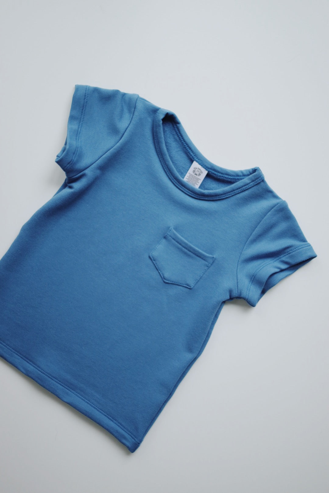 0-3m to 10 youth fox and poppy bamboo pocket tee | blue