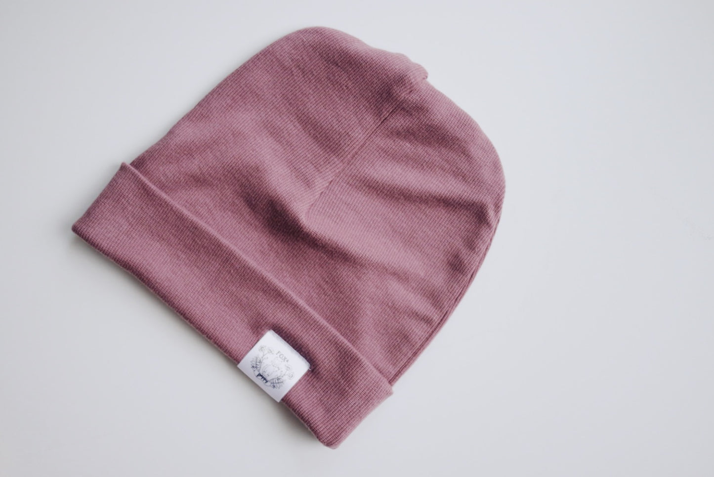 0-6m to 6 youth fox and poppy ribbed knit beanie | americano rose