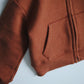 0-6m to 10 youth fox and poppy organic cotton zip up hoodie | rust
