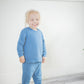 0-3m to 10 youth fox and poppy bamboo kids lounge set | blue