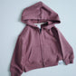 0-6m to 10 youth fox and poppy organic cotton zip up hoodie | rose
