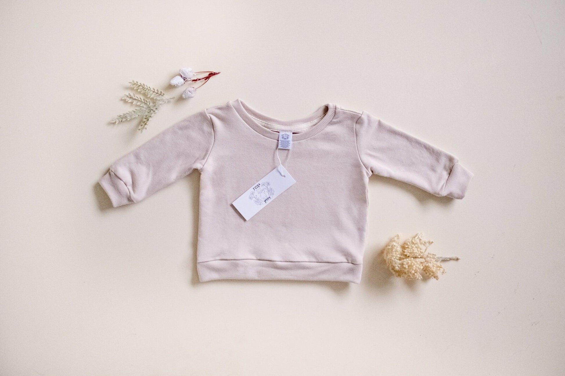 baby + children's terry pullover sweat top ♡ oat - Fox + Poppy Clothing