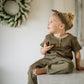 baby + children's organic cotton waffle pant ♡ green - Fox + Poppy Clothing