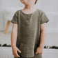 baby + children's organic cotton waffle top ♡ green - Fox + Poppy Clothing